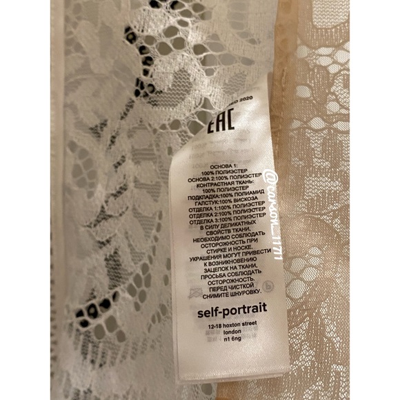 NEW Self Portrait Cord Lace Collar Bow Shirt US2 - Picture 8 of 9